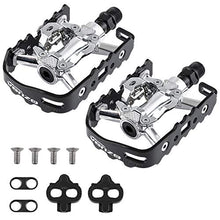 Load image into Gallery viewer, Venzo Mountain Men's Bike Bicycle Cycling Shoes - Compatible with Shimano SPD Cleats - Good for Spin Cycle, Off Road and MTB Buckle Strap + Multi-Use Pedals &amp; Cleats - Size 8
