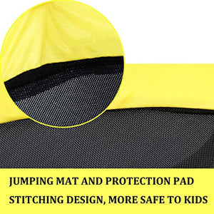 LANGXUN 60" Trampoline for Kids - 5ft Outdoor & Indoor Mini Toddler Trampoline with Net, Basketball Hoop, Birthday Gifts for Kids, Gifts for Boys & Girls, Baby Toddler Trampoline Toys, Age 1-7