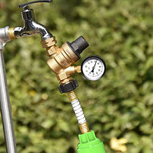 Load image into Gallery viewer, RVGUARD RV Water Pressure Regulator Valve, Brass Lead-Free Adjustable Water Pressure Reducer with Gauge and Inlet Screen Filter for RV Camper Travel Trailer
