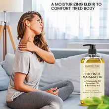 Load image into Gallery viewer, MAJESTIC PURE Sore Muscle Massage Oil, Coconut Massage Oil, Rose Massage Oil, and Eucalyptus Mint Massage Oil (8 fl oz Each) Bundle

