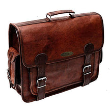 Load image into Gallery viewer, Handmade World Brown Leather Messenger Bag For Men 18 Inch Big Women Shoulder Cross Body Brown Laptop Computer Briefcase Bag - Best Vintage Look
