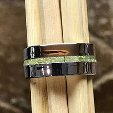 Load image into Gallery viewer, Genuine 2ct Green Peridot 925 Solid Sterling Silver Men&#39;s Ring Size 7, 8
