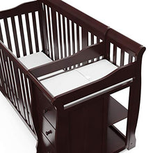 Load image into Gallery viewer, Storkcraft Portofino 4-in-1 Fixed Side Convertible Crib and Changer, Espresso, Easily Converts to Toddler Bed Day Bed or Full Bed, Three Position Adjustable Height Mattress (Mattress Not Included)
