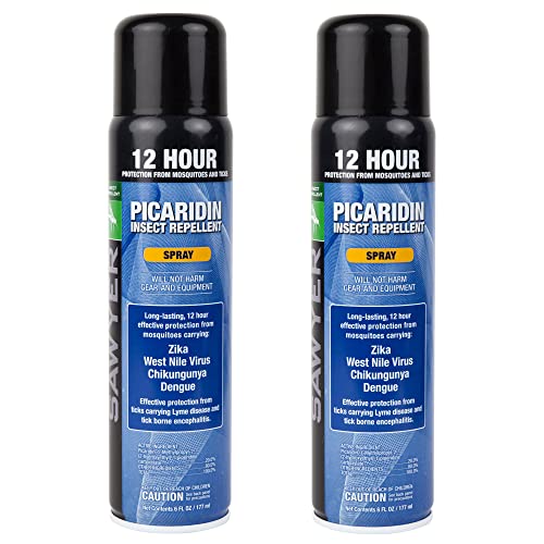 Sawyer Products SP5762 20% Picaridin Insect Repellent, Continuous Spray, 6-Ounce, Twin Pack