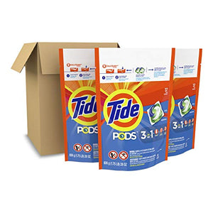 Tide Pods Laundry Detergent Soap Pods, Original, 3 Bag Value Pack, HE Compatible, 111 count