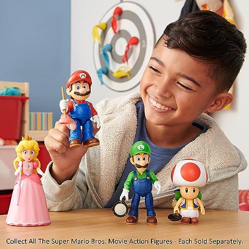 Load image into Gallery viewer, The Super Mario Bros. Movie - 5 Inch Action Figure Series 1 – Princess Peach Figure with Umbrella Accessory