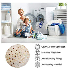 Load image into Gallery viewer, CASOFU Burritos Blanket, Double Sided Giant Flour Tortilla Throw Blanket, Novelty Tortilla Blanket for Your Family, 285 GSM Soft and Comfortable Flannel Taco Blanket for Adults. (Beige, 60 inches)
