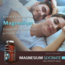 Load image into Gallery viewer, Magnesium Glycinate - 100% Pure Albion TRAACS Bisglycinate Chelate Supplement - 200 mg - 120 Vegetarian Capsules
