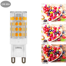 Load image into Gallery viewer, LeMeng G9 LED Light Bulbs 4W 400Lm 2700K Warm White, 40W Halogen Equivalent, AC 120V Bi-Pin G9 Base, Not Dimmable- 6 Pack，
