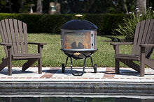 Load image into Gallery viewer, Bessemer 01471 28&quot; Patio Fireplace, Black and Silver
