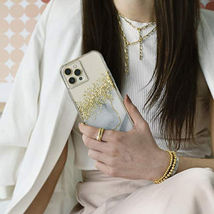 Case-Mate - Karat - Case for iPhone 12 and iPhone 12 Pro (5G) - Gold Foil Accents - 10 ft Drop Protection - 6.1 inch - Karat Marble
