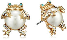 Load image into Gallery viewer, Betsey Johnson Frog Stud Earrings

