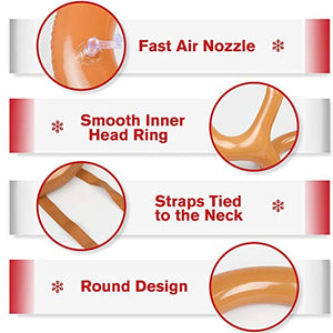 jumping meters Christmas Games Inflatable Reindeer Antler Ring Toss Game Christmas Toys Indoor Outdoor Games for Kids Adults (3 Antlers 18 Rings)