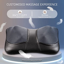 Load image into Gallery viewer, VIKTOR JURGEN Shiatsu Back and Neck Massager, Deep Tissue Kneading Neck Massage Pillow with Heat for Full Body Muscle, Shoulder, Foot at Home, Car, Office, Relaxation Gifts for Men, Women
