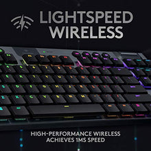 Load image into Gallery viewer, Logitech G915 TKL Tenkeyless Lightspeed Wireless RGB Mechanical Gaming Keyboard, Low Profile Switch Options, LIGHTSYNC RGB, Advanced Wireless and Bluetooth Support - Clicky, Black
