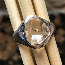 Load image into Gallery viewer, Natural Herkimer Diamond 925 Solid Sterling Silver Cluster Unisex Ring sz 6.75
