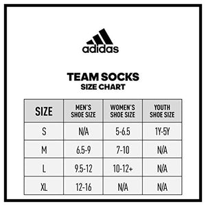 adidas unisex-adult 5-Star Team Cushioned Crew Socks (1-Pair), White/Black , Medium