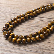 Load image into Gallery viewer, WESTMIAJW Mens Yellow Tiger Eye Beads Beaded Necklace Chains Healing Crystals Gemstone Jewelry 60cm
