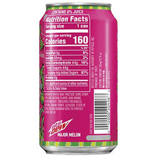 Load image into Gallery viewer, Mtn Dew, Major Melon, 12oz Cans (12 Pack)
