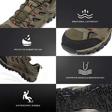 Load image into Gallery viewer, FANTURE Men's Lightweight Hiking Shoes Camping Shoes Outdoor Sneakers U419FSYDX002-Mixed Olives suede-46
