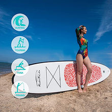 Load image into Gallery viewer, FEATH-R-LITE Inflatable Stand Up Paddle Board 10'x30''x6'' Ultra-Light (16.7lbs) SUP with Paddleboard Accessories,Three Fins,Adjustable Paddle, Pump,Backpack, Leash, Waterproof Phone Bag
