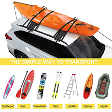 Load image into Gallery viewer, The Soft Roof Rack Pads for Kayak/Sup/Paddleboard/Canoe/Snowboard/Windsurfing, Universal Surfboard Racks for Car Include Tie-Down Straps, Block Surf Racks Suit Cars, SUV, Trucks
