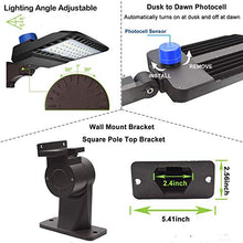 Load image into Gallery viewer, LEDMO LED Parking Lot Lights 19500LM - [500W HID/HPS Replacement] Adjustable LED Shoebox Street Pole with Dusk to Dawn Photocell Slip Fitter Commercial Area Yard Lighting 5000K 150W 4 Pack

