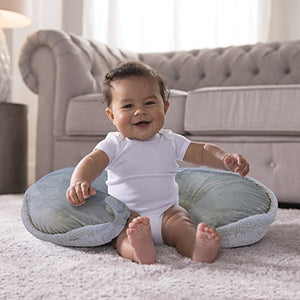 Boppy Luxe Nursing Pillow and Positioner, Hello World, Ultra-soft minky fabric on one side with adorable appliqué and coordinating piping