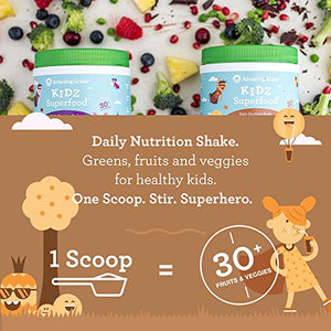 Amazing Grass Kidz Superfood: Organic Greens, Fruits, Veggies, Beet Root Powder & Probiotics for Healthy Kids, Outrageous Chocolate, 30 Servings, 6.35 Ounce (Pack of 1)