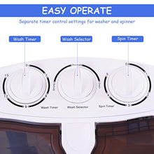Load image into Gallery viewer, Giantex 16lbs Portable Mini Washing Machine Gravity Drain Compact Twin Tub Washer Spinner, Ideal for Dorms, Apartments, RVs, Camping
