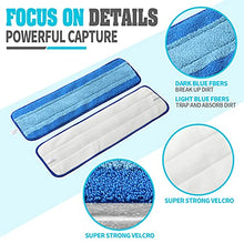 Load image into Gallery viewer, Gazeer 8 Pack Replacement Microfiber Cleaning Pads Compatible with Bona Wet/Dry Mop, 18 Inch, Hardwood Floor Replacement Cleaning Head,Washable, Reusable

