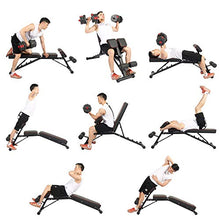 Load image into Gallery viewer, Soges Multi-Functional Dumbbell Bench Adjustable Height Incline Bench, Multi-Workout Abdominal Hyper Back Extension Bench, Home Strength Training Fitness Workout Station, PSBB004
