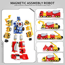 Load image into Gallery viewer, SNAEN Toys for 3 4 5 6 7 Year Old Boys - Construction Vehicles Transform Robot Kids Toys, STEM Building Toddler Toys for Kids Ages 4-8 w/ Pull-Back Toys, 5-in-1 Trucks Gifts for Boys Girls
