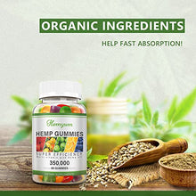 Load image into Gallery viewer, Hemp Seed Gummies Anxiety Stress Relief - Pain &amp; Inflammation - Maximum Strength - Extract Hemp Oil - Sleep Aid Calm Mood Focus Relaxation - High Potency Edible Hemp Gummy Candy Bear Organic -（3Pack)
