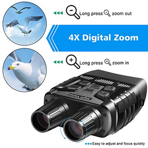 NEWBEA Night Vision Goggles Night Vision Binoculars for 100% Darkness, Digital Military Infrared Binoculars can Take Photo and Video, with 32G Memory Card