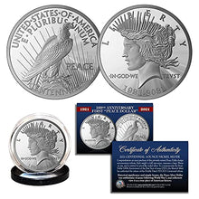 Load image into Gallery viewer, 100th Anniversary of The First Peace Silver Dollar 1 OZ 39mm Tribute Coin Medallion Double Dated with Certificate
