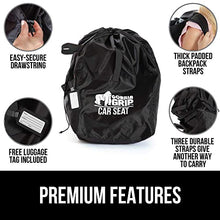 Load image into Gallery viewer, Gorilla Grip Durable Easy Carry Gate Check Airport Protector Bag, Padded Straps, Fits Convertible Car Seats, Infant Carriers, Booster Seat, Air Travel Cover for Airplane Flying, Baby, Toddler, Black
