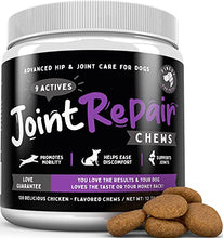 Load image into Gallery viewer, Joint Repair Advanced Hip &amp; Joint Health Supplement for Dogs. Naturally Relieves Arthritis, Pain &amp; Inflammation. Extra Strength Soft Chew Treats with Glucosamine, Chondroitin &amp; MSM Improve Mobility
