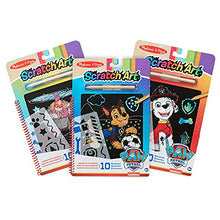 Load image into Gallery viewer, Melissa &amp; Doug PAW Patrol Scratch Art 3-Pack – Chase, Skye, Marshall Color Reveal Travel Activity Pads
