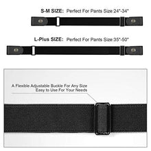 Load image into Gallery viewer, 4 Pieces No Buckle Stretch Women Belt for Jeans Pants, WHIPPY Buckle Free Comfortable Invisible Elastic Belts (Black Khaki Blue Brown, Fit Pants Size 22-36 Inches)
