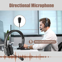 Load image into Gallery viewer, COMEXION Trucker Bluetooth Headset V5.0, Wireless Headset with Noise Canceling&amp;Mute Microphone for Cell Phones, On Ear Bluetooth Headphone with Wireless&amp;Wired Mode for Trucker, Home Office, Skype
