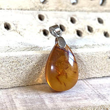 Load image into Gallery viewer, Natural Baltic Amber from poland amber stone | AlAliGems | Sterling Silver Amber Pendant | کهربا كهرمان | Kahraman Amber
