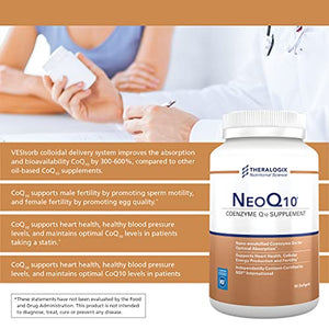 NeoQ10 | Enhanced Absorption Coenzyme Q10 (CoQ10) Supplement | 90 softgels