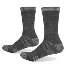 Load image into Gallery viewer, YUEDGE Women's Hiking Walking Socks 5 Pack Outdoor Recreation Socks Moisture Wicking Cushion Crew Socks(Grey, Large)

