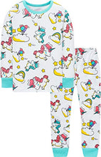 Load image into Gallery viewer, Girls Unicorn Pajamas Spring Children Jammmies Kids Cotton Pants Set Size 8
