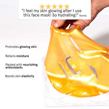 Load image into Gallery viewer, 24k Gold Face Mask (6-Pc) - Vegan Gold Facial Mask - Boosting Collagen Facial Mask - Oro Gold Mask - Energizing Gold Mask For Face by grace and stella

