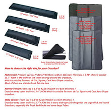 Load image into Gallery viewer, Alfa Gear No Color Fading Fabric Areo Car Roof Rack Pads Cross Bar Pads for Kayak/Canoe/Surf Board/SUP/Snow Board Ski Board Size 17" X13.4"X0.8" 4 pcs/Set with Hood and Trunk Straps Flat Version
