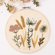 Load image into Gallery viewer, Embroidery Kit for Beginners 4 Sets, Hand DIY Cross Stitch Kits,4 pcs Bamboo Embroidery Hoop,4 pcs Plants Flowers Embroidery Patterns and Threads,Easy for The Embroidery Beginners to Learn…
