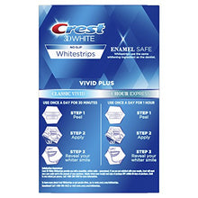 Load image into Gallery viewer, Crest 3D Whitestrips, Vivid Plus, Teeth Whitening Strip Kit, 24 Strips (12 Count Pack)
