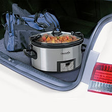 Load image into Gallery viewer, Crock-Pot SCCPVL610-S-A 6-Quart Cook &amp; Carry Programmable Slow Cooker with Digital Timer, Stainless Steel
